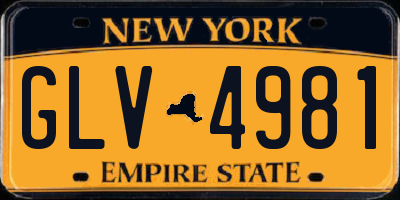 NY license plate GLV4981