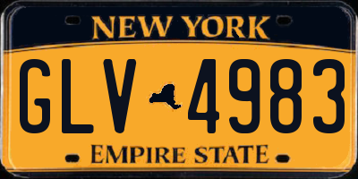 NY license plate GLV4983