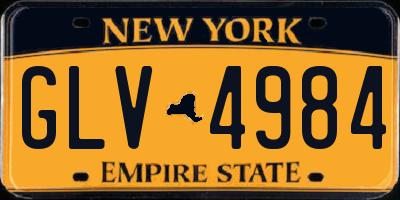 NY license plate GLV4984