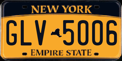 NY license plate GLV5006