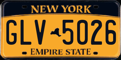 NY license plate GLV5026