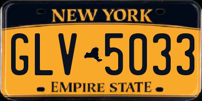 NY license plate GLV5033