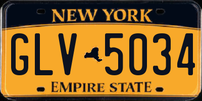 NY license plate GLV5034