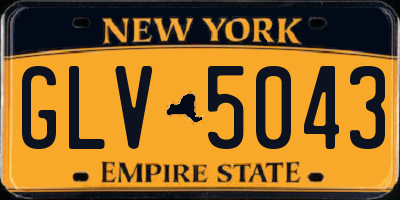 NY license plate GLV5043