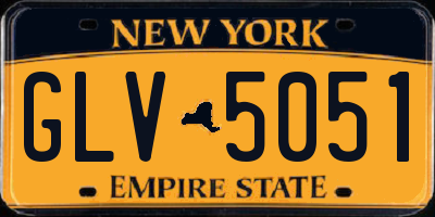 NY license plate GLV5051