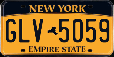 NY license plate GLV5059