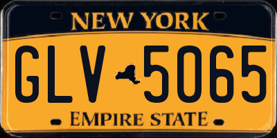 NY license plate GLV5065