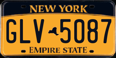 NY license plate GLV5087