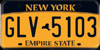 NY license plate GLV5103