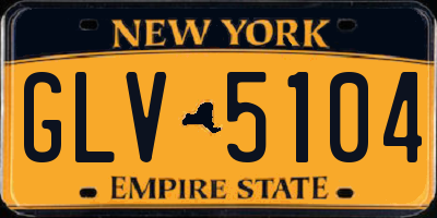 NY license plate GLV5104