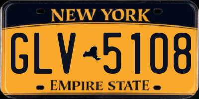 NY license plate GLV5108