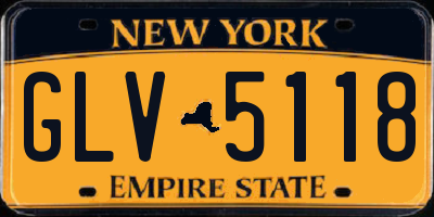 NY license plate GLV5118