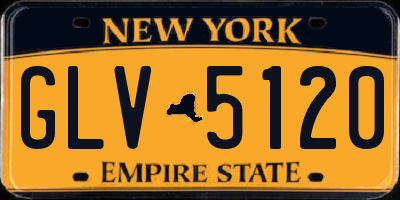 NY license plate GLV5120