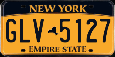 NY license plate GLV5127