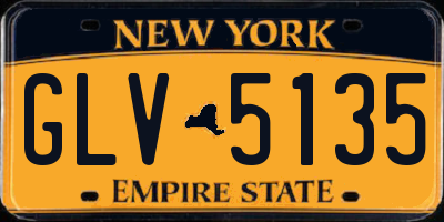 NY license plate GLV5135