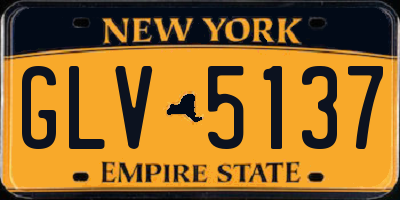 NY license plate GLV5137