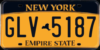 NY license plate GLV5187