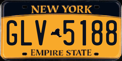NY license plate GLV5188