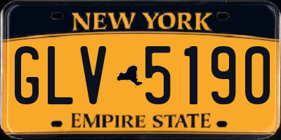 NY license plate GLV5190