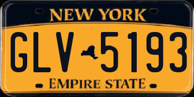 NY license plate GLV5193