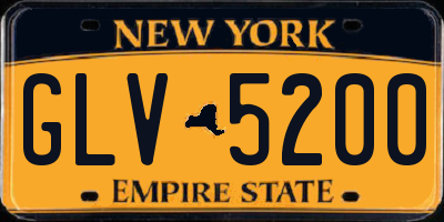 NY license plate GLV5200