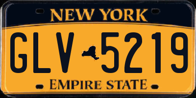 NY license plate GLV5219