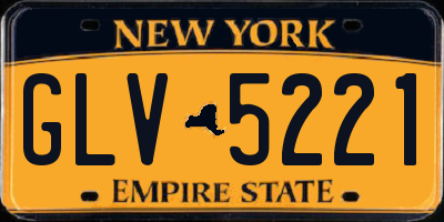 NY license plate GLV5221