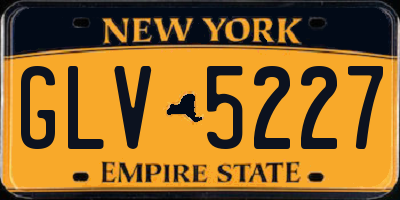 NY license plate GLV5227