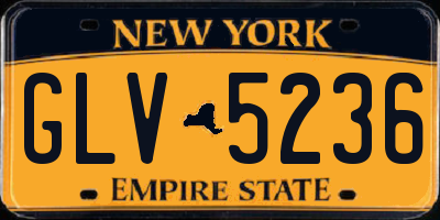 NY license plate GLV5236