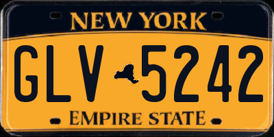 NY license plate GLV5242