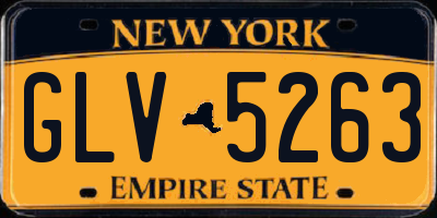 NY license plate GLV5263