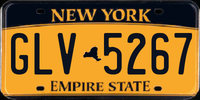 NY license plate GLV5267