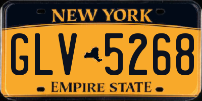 NY license plate GLV5268