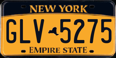 NY license plate GLV5275