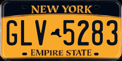 NY license plate GLV5283