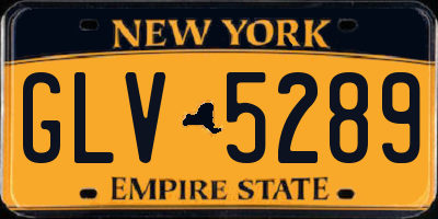 NY license plate GLV5289