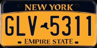 NY license plate GLV5311
