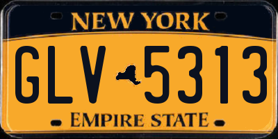 NY license plate GLV5313