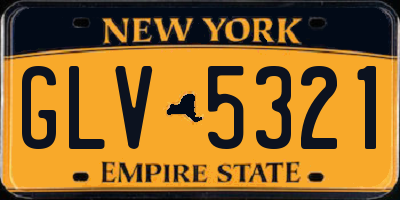 NY license plate GLV5321