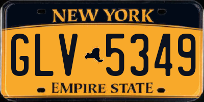NY license plate GLV5349