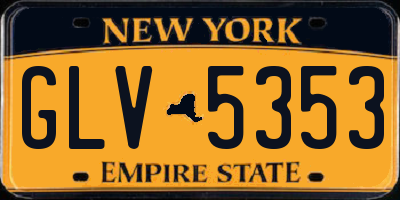 NY license plate GLV5353