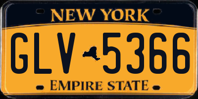 NY license plate GLV5366