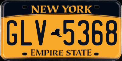 NY license plate GLV5368