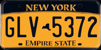 NY license plate GLV5372
