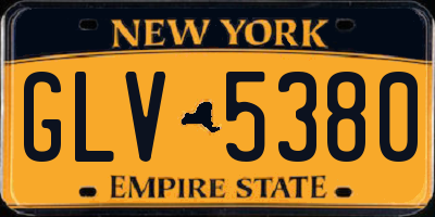 NY license plate GLV5380