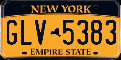 NY license plate GLV5383