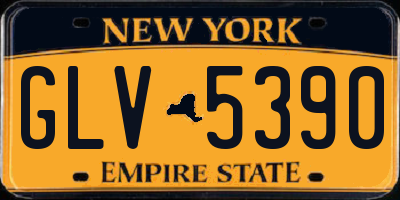 NY license plate GLV5390