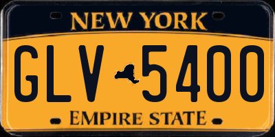 NY license plate GLV5400