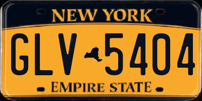NY license plate GLV5404