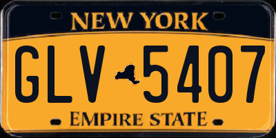 NY license plate GLV5407